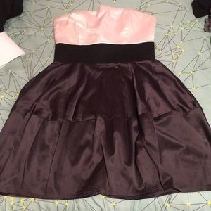 Silky White/Dark Grey Dress
